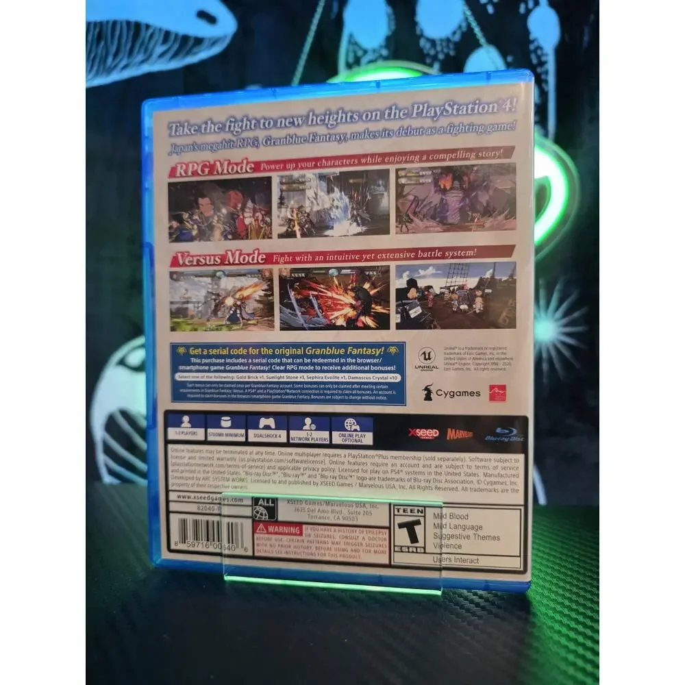 Sony PlayStation 4 Arc Systems Granblue Fantasy Versus 2020